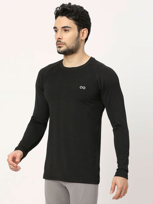 Men's Long Sleeve Sports T-Shirt - Black - 3