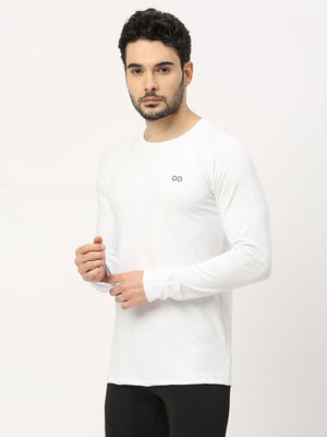 Men's Long Sleeve Sports T-Shirt - White - 3