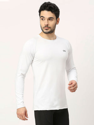 Men's Long Sleeve Sports T-Shirt - White - 4