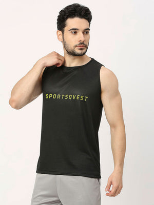 Men's Sports Vest - Black - 3
