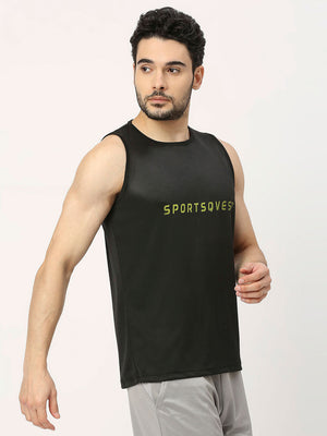 Men's Sports Vest - Black - 4