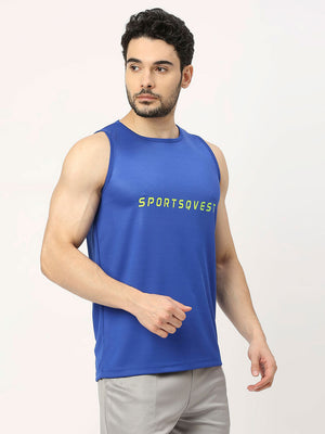 Men's Sports Vest - Royal Blue - 4