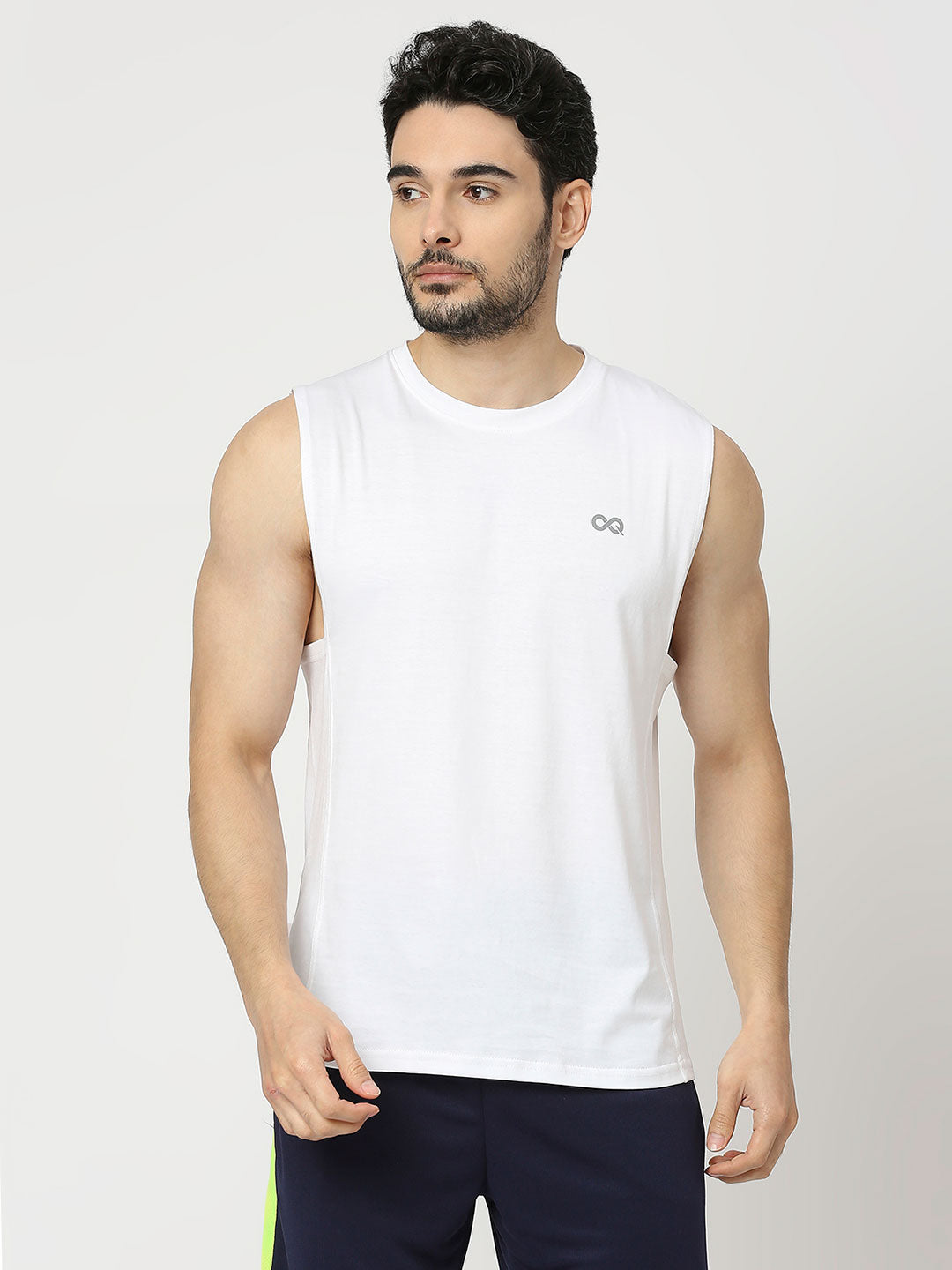 Shop Men's White Sports Vest - Stay Cool and Comfortable