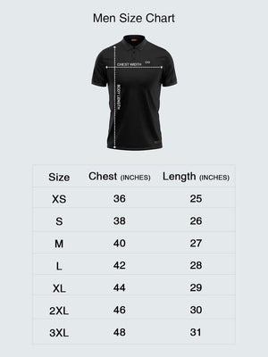 Men Black Tipping Polo Neck T-shirt - A10102BK