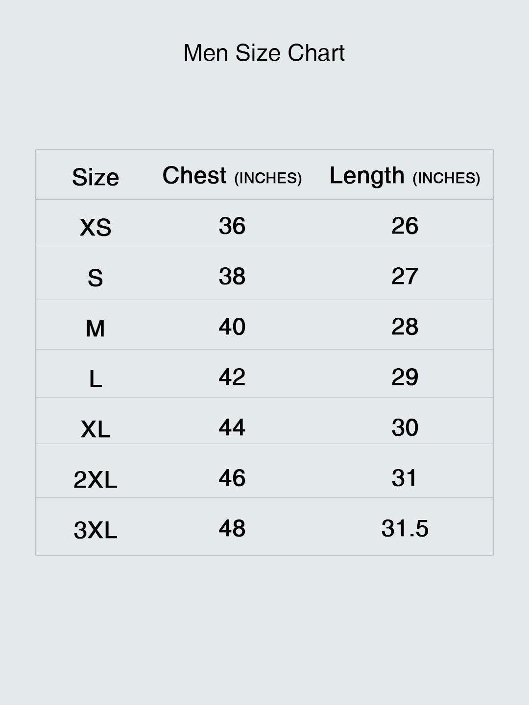 Size chart for men's football outlet jerseys