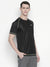 Men Black Round Neck Solid T-shirt-A10115BK - Sportsqvest