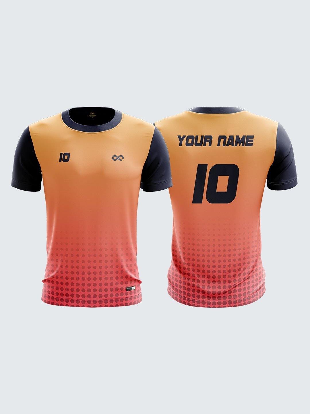 Men Navy Blue Printed Cricket Jersey Sportsqvest