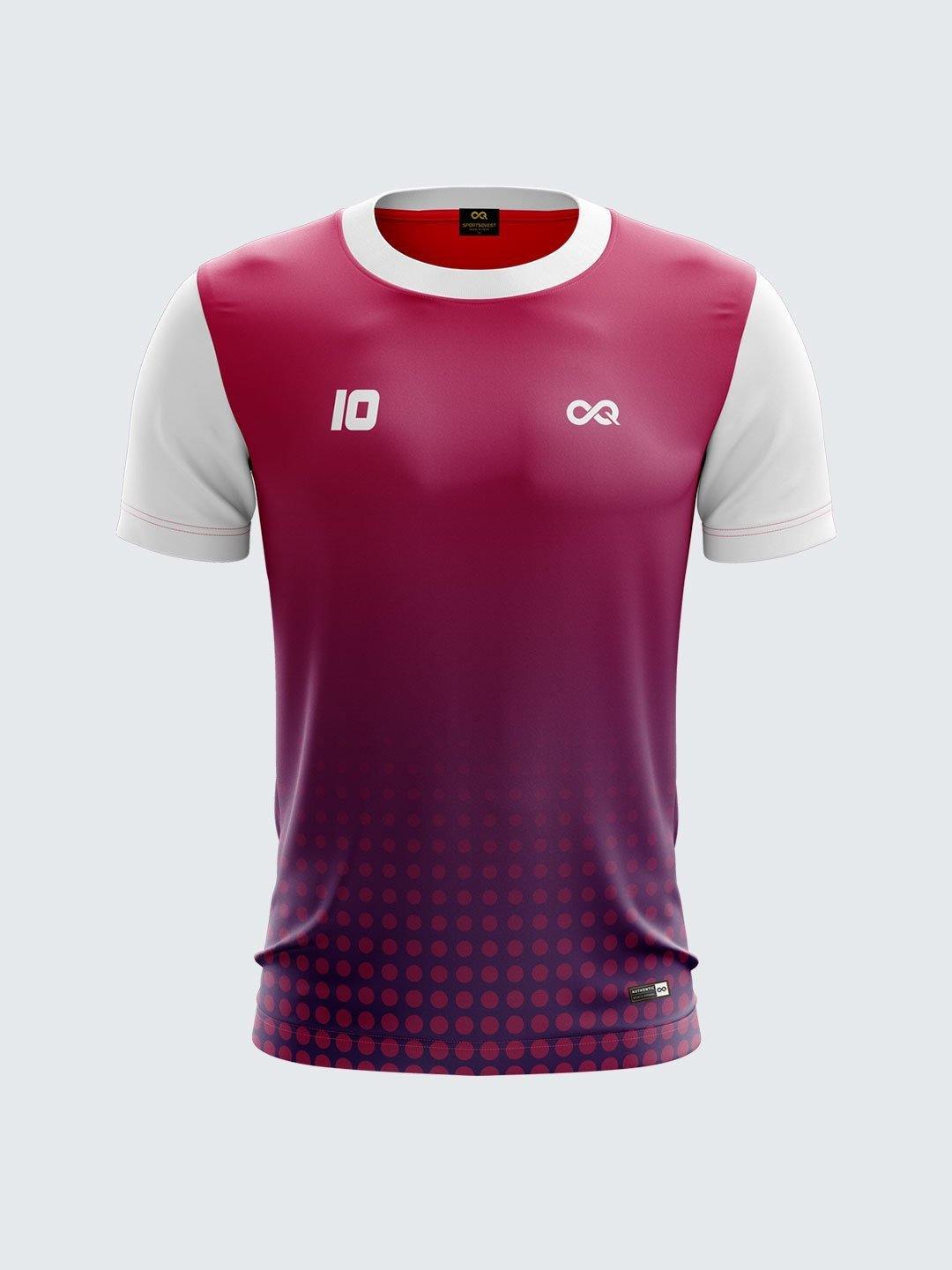 Men White Printed Cricket Jersey Sportsqvest