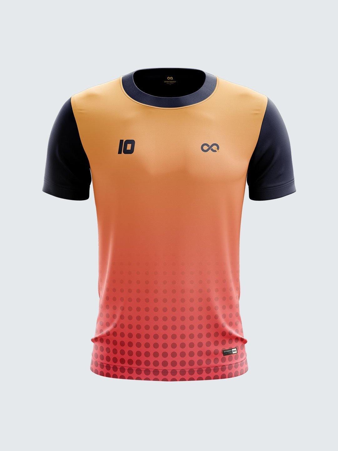 Men Navy Blue Printed Cricket Jersey Sportsqvest