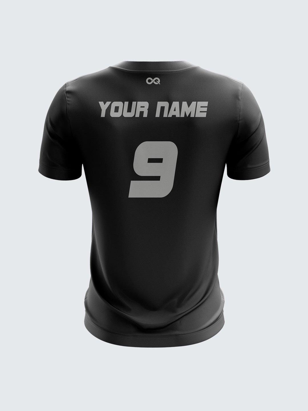 Men Grey Printed Cricket Jersey Sportsqvest