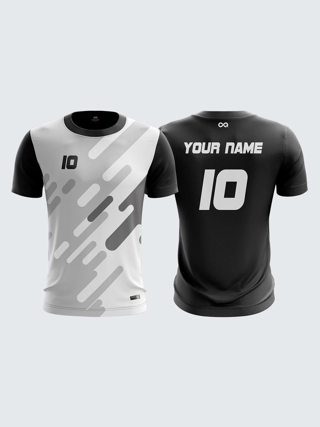 Men Black Printed Cricket Jersey Sportsqvest