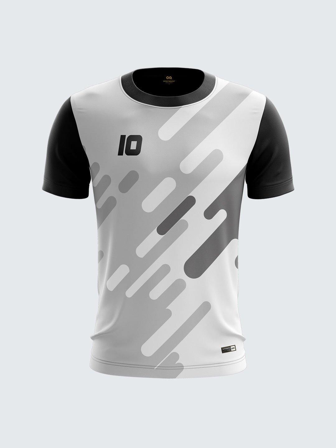Men Black Printed Cricket Jersey Sportsqvest