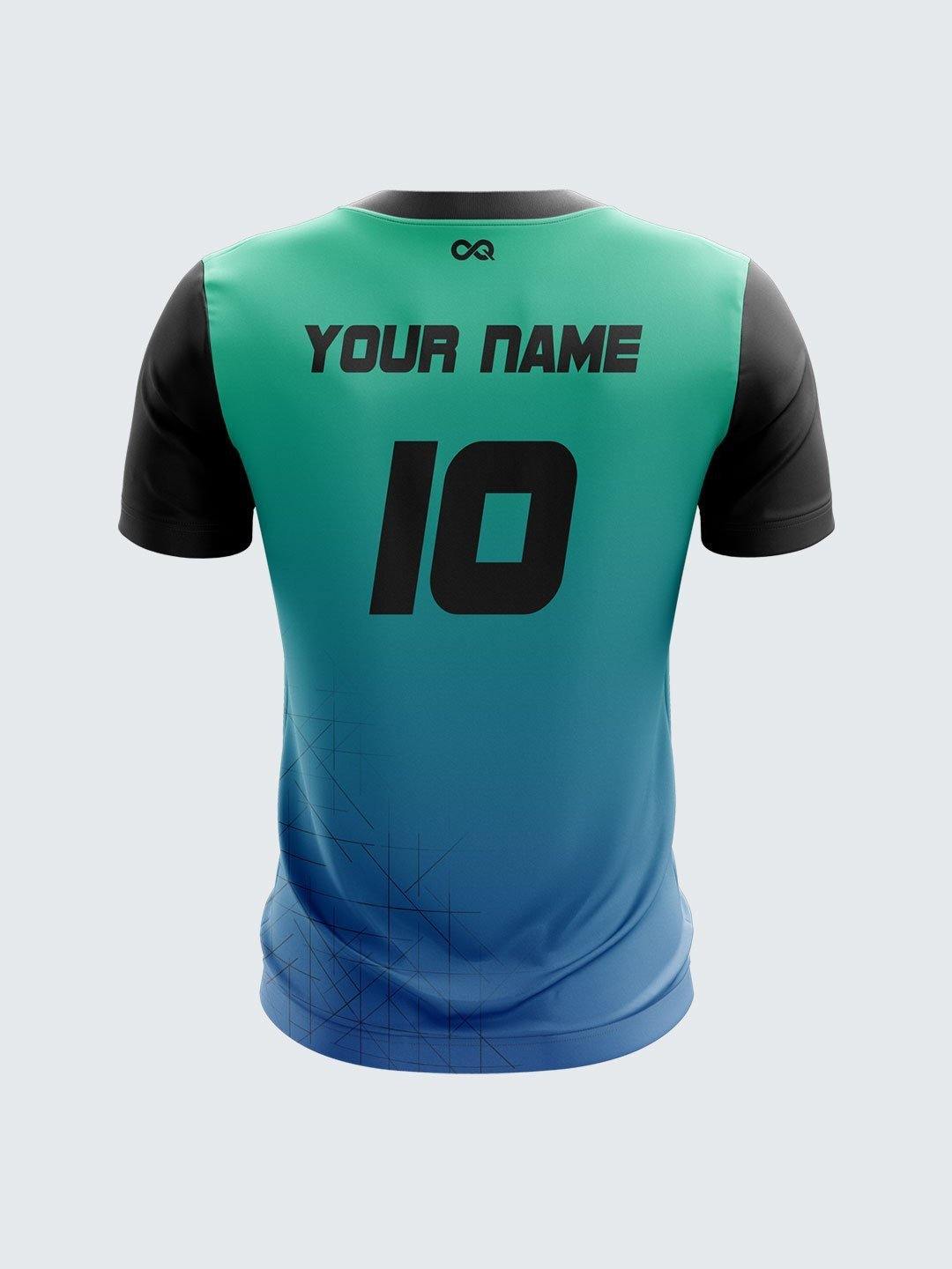 Men Black Printed Cricket Jersey Sportsqvest