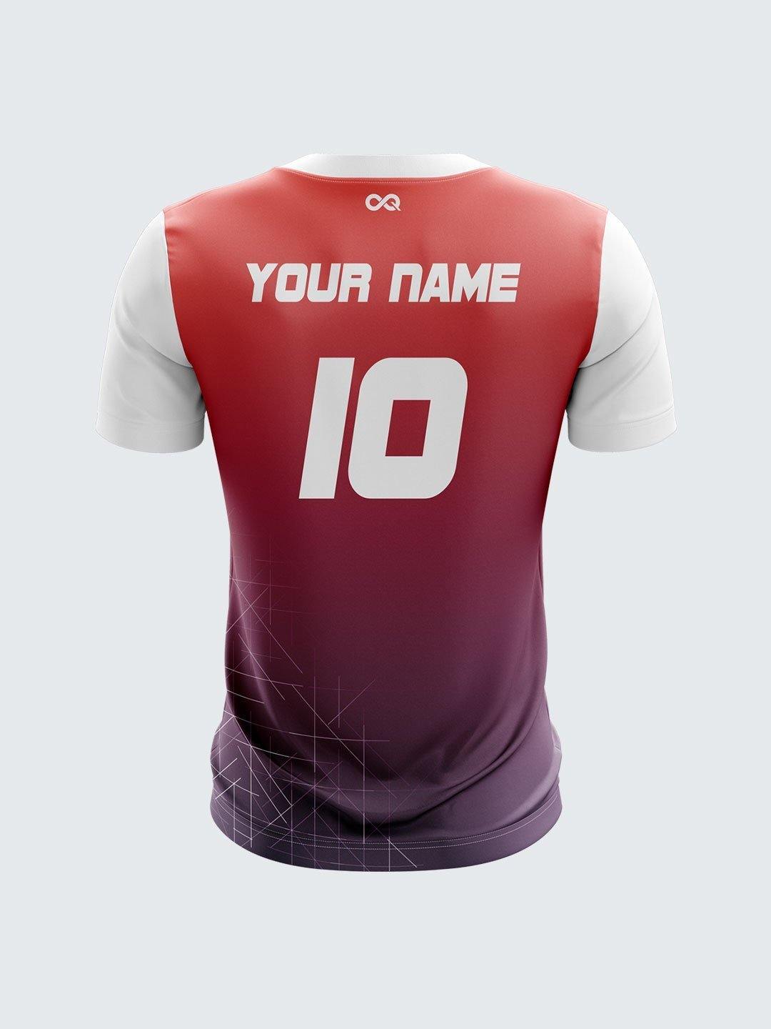 Men White Printed Cricket Jersey Sportsqvest