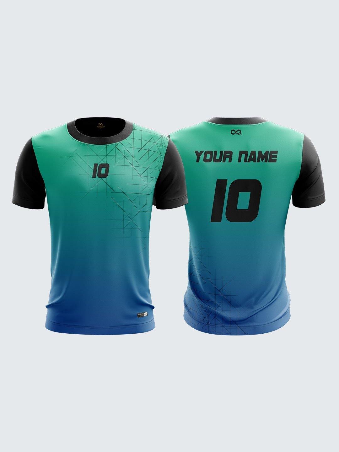 Men Black Printed Cricket Jersey Sportsqvest