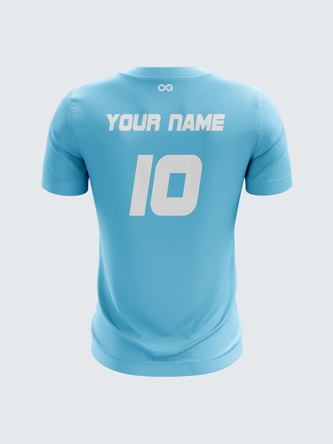 Men Light Blue Printed Cricket Jersey Sportsqvest