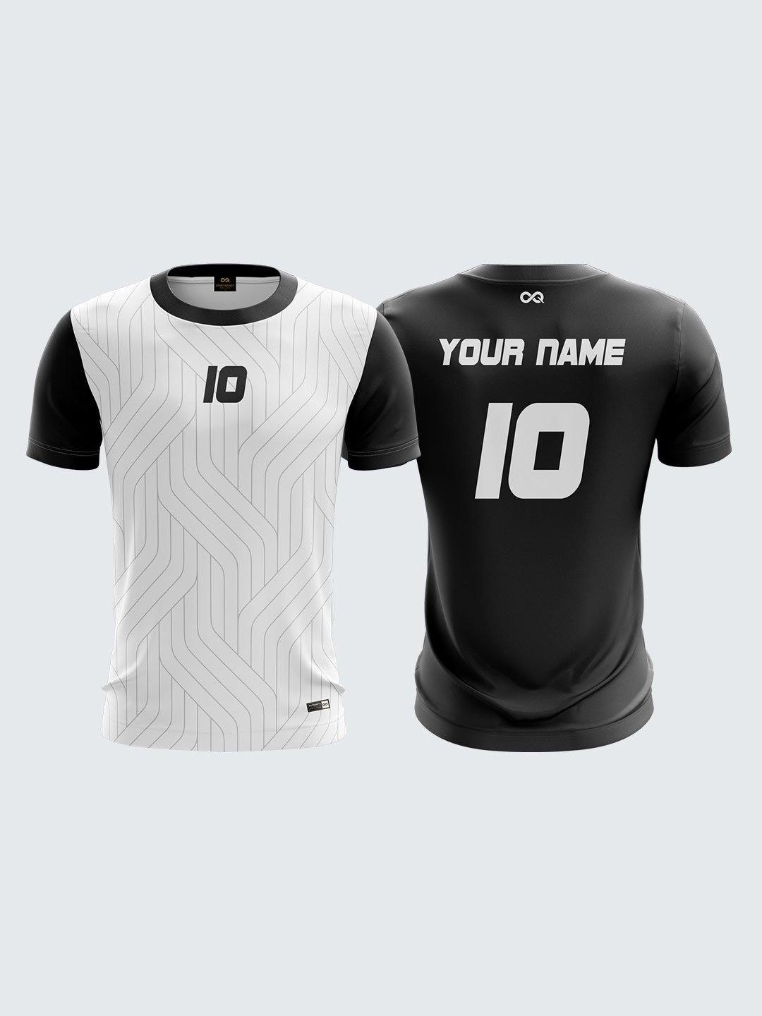 Men Black Printed Cricket Jersey Sportsqvest