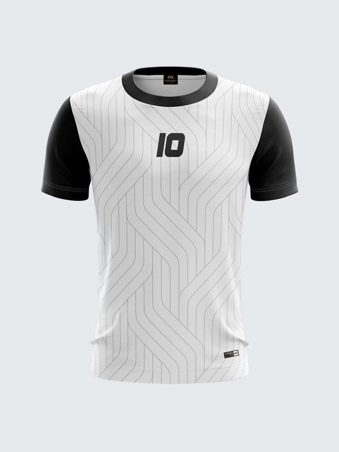 Men Black Printed Cricket Jersey Sportsqvest