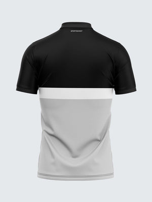 Men Polo Black Printed T-shirt-1707BK - Sportsqvest