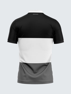 Men Polo Black Printed T-shirt-1710BK