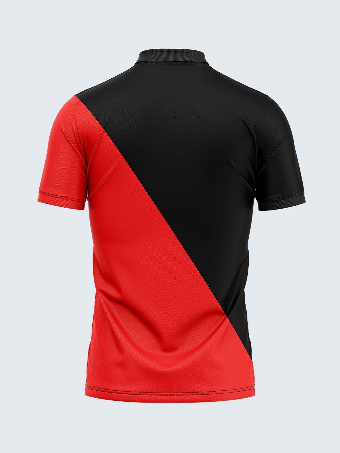 Men Black & Red Polo T-shirt-1795BK - Sportsqvest