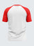 Men Solid White & Red Raglan Sleeve T-shirt-1699WR