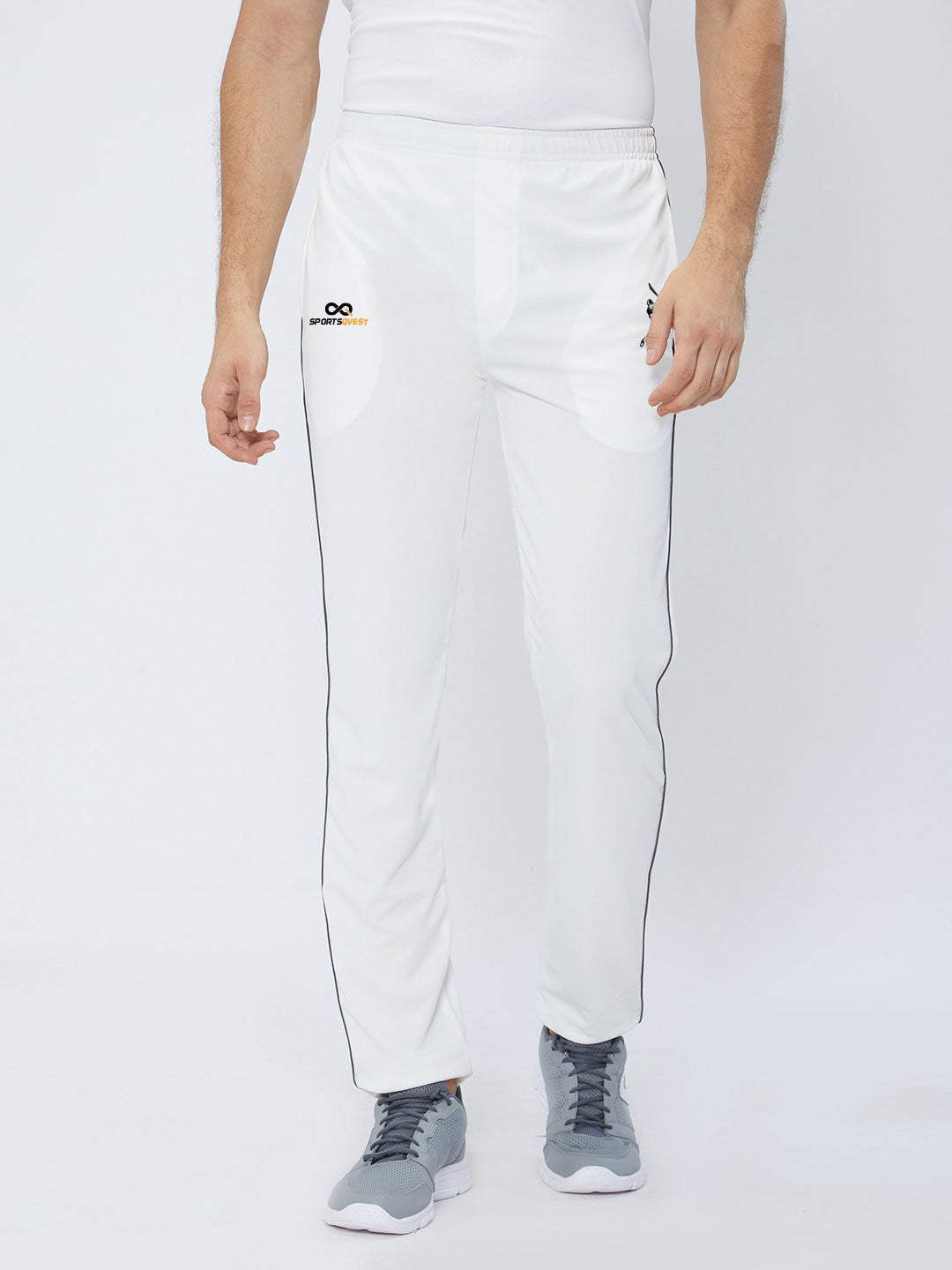 White Classic French Terry Relaxed Fit Men's Track Pants – Flynoff