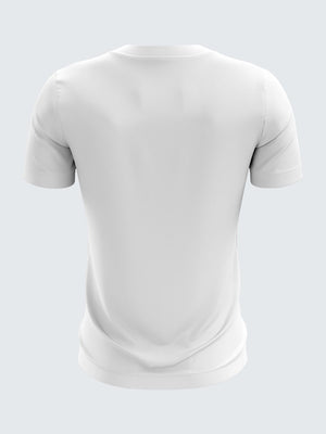 Men Navy Blue Printed Round Neck Running T-shirt-1431NB Sportsqvest