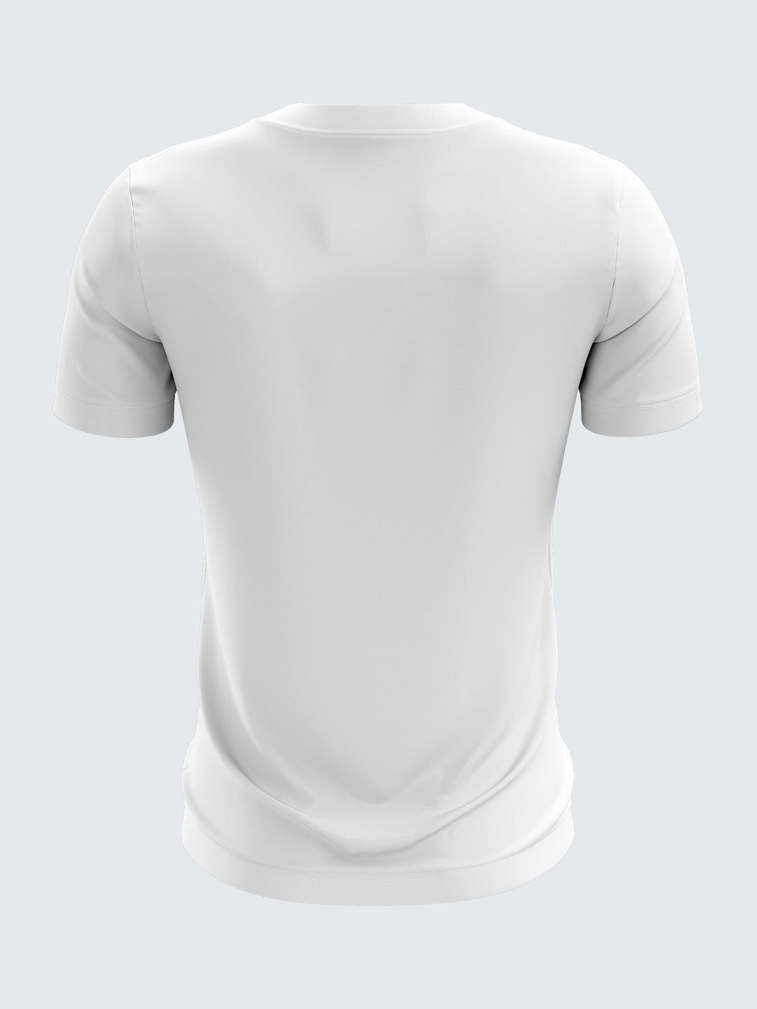 Men White Printed Round Neck Training T-shirt-1425WH Sportsqvest