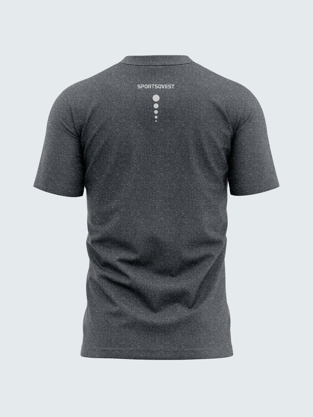Men Dark Grey Self Design Round Neck Active T-shirt - A10021CC