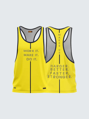 Men Racerback Yellow Vest-1659YW