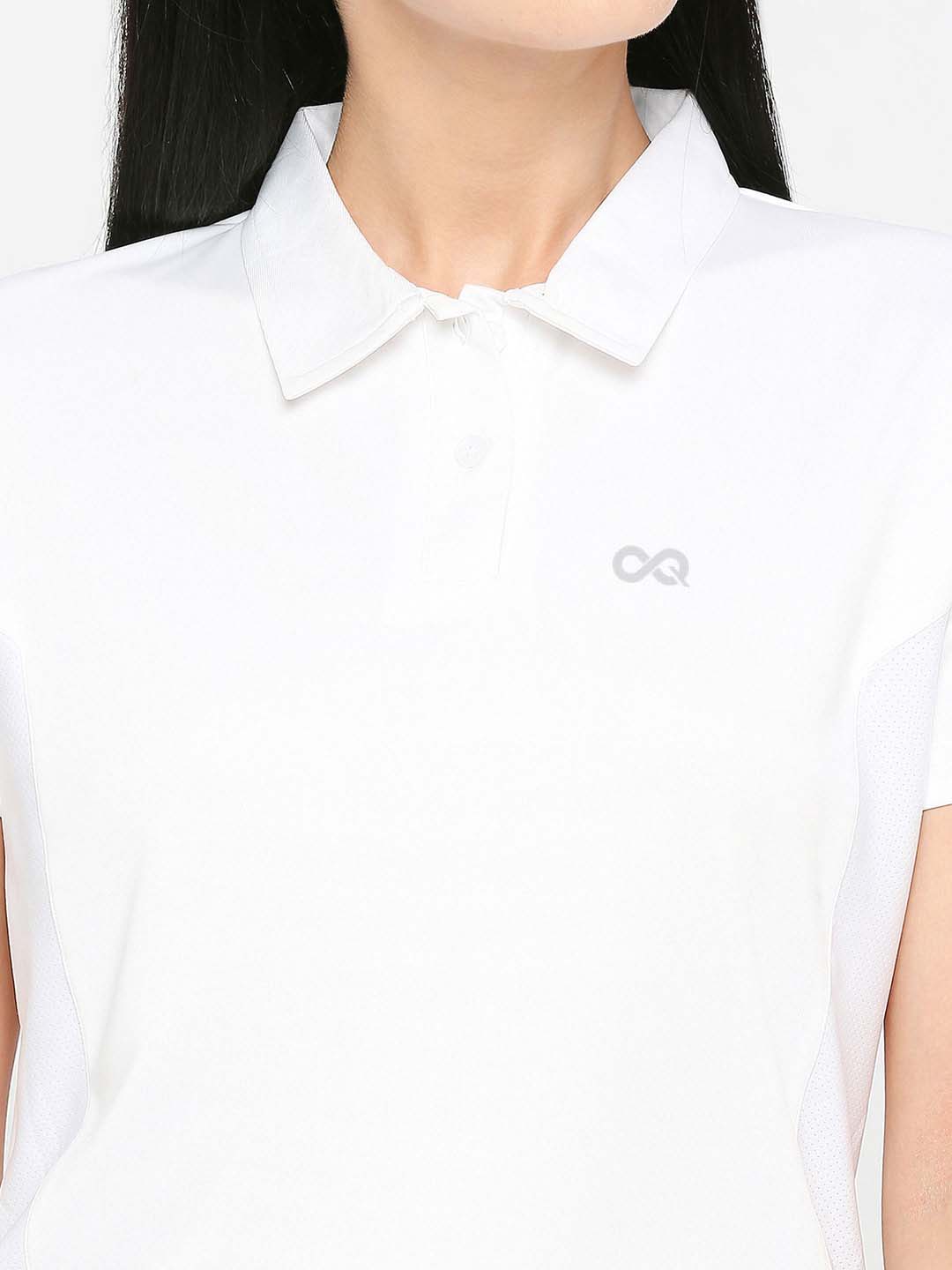 Women's White Sports Polo - 6