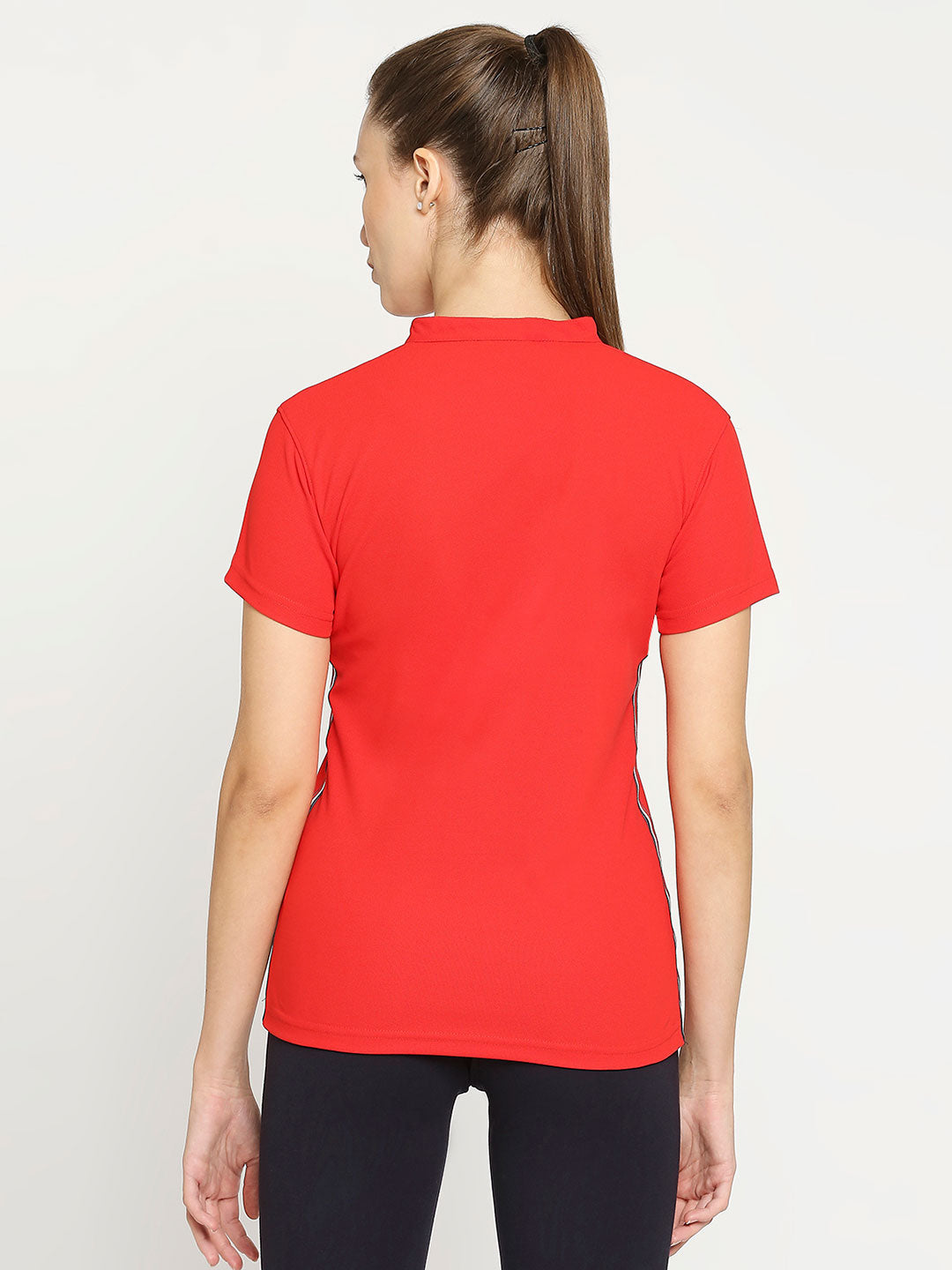 Women's Red Golf Polo - 1