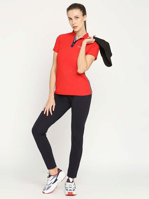 Women's Red Golf Polo - 5