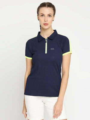 Women's Navy Blue Golf Polo - 1