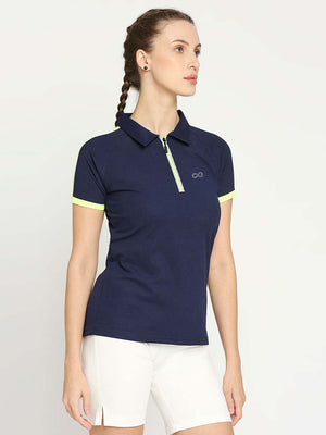 Women's Navy Blue Golf Polo - 4