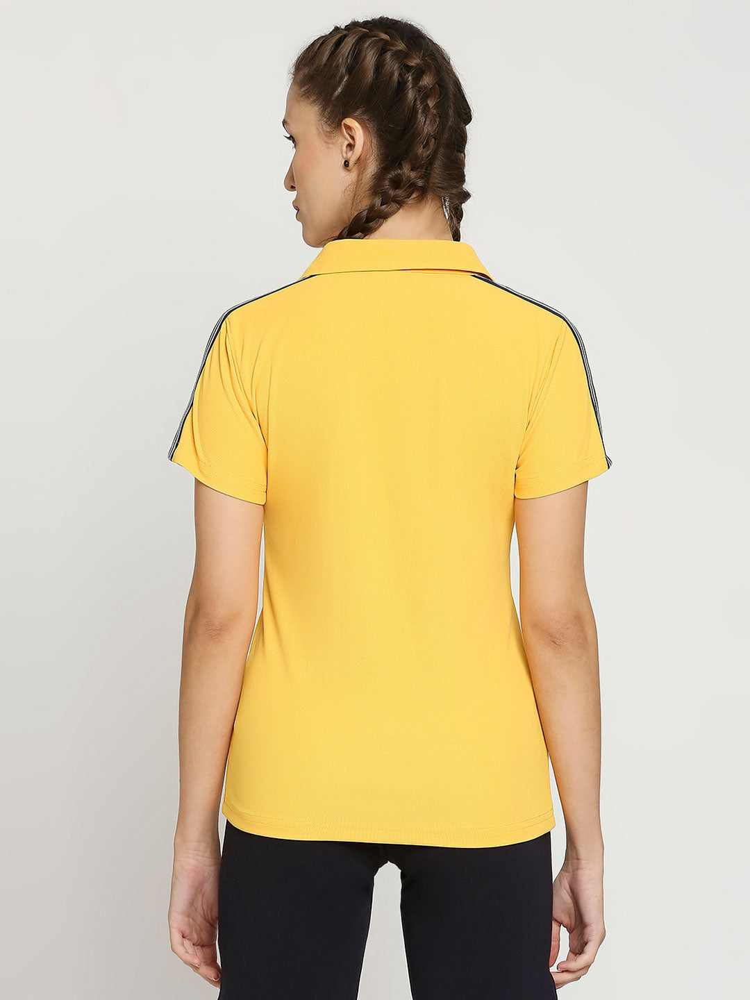 Women's Yellow Golf Polo - 1