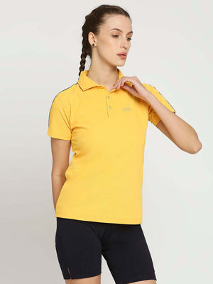 Women's Yellow Golf Polo - 4