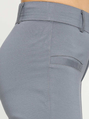 Women's Grey Golf Pants with Welt Pockets  - 6