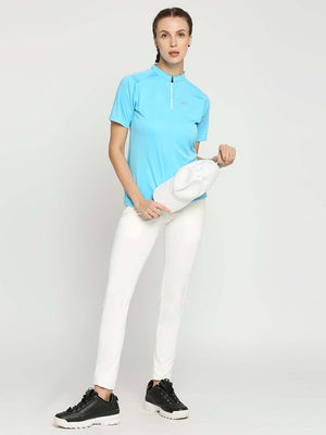 Women's White Golf Pants with Welt Pockets  - 5
