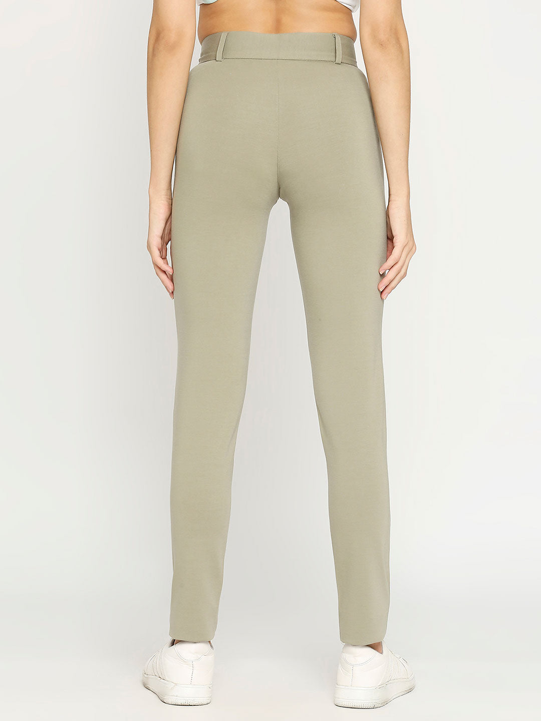 Women's Green Golf Pants - 1