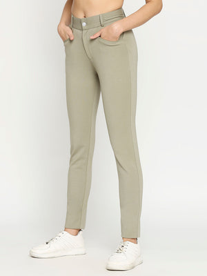 Women's Green Golf Pants - 3
