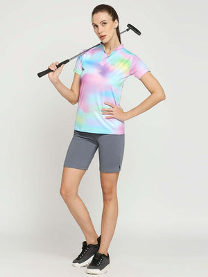 Women's Grey Golf Shorts with Welt Pockets - 5
