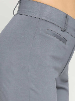 Women's Grey Golf Shorts with Welt Pockets - 6