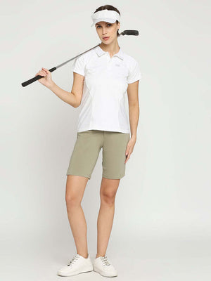 Women's Regular Green Golf Shorts - 5
