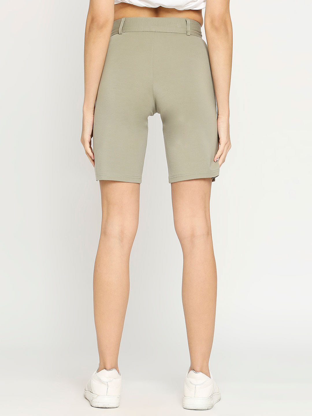 Women's Regular Green Golf Shorts - 1