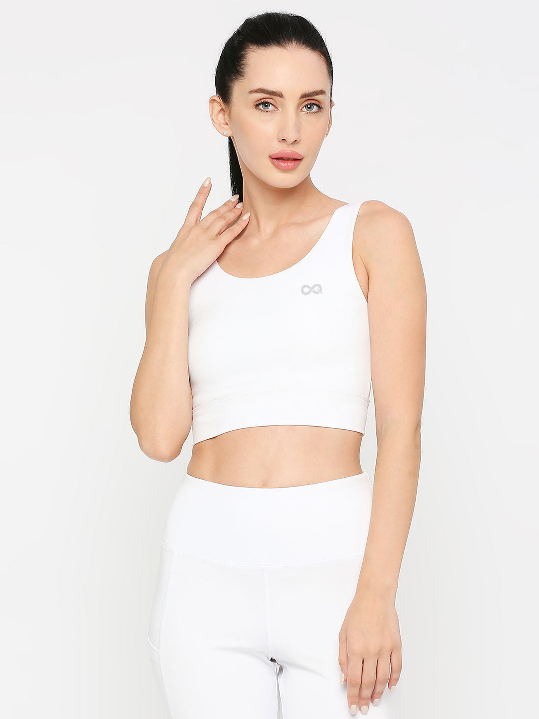 Women's White Sports Bra - Stay Supported and Stylish