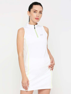 Women's White Tennis Dress - 1
