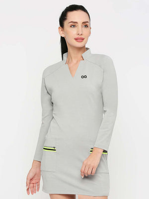 Women's Grey Tennis Dress - 1