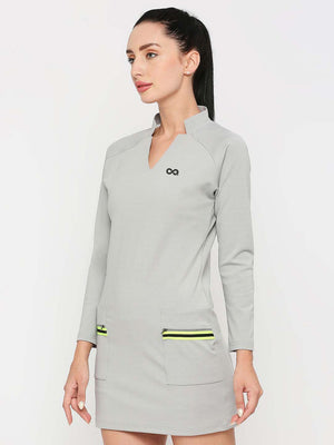 Women's Grey Tennis Dress - 3